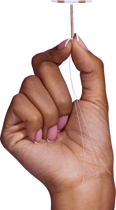 Paragard IUD shown in the hand